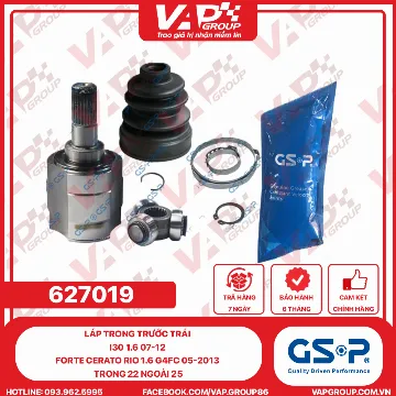 GSP Láp Trong Trước Trái I30 1.6 07-12 FORTE Cerato RIO 1.6 G4Fc 05-2013 TRONG 22 NGOÀI 25