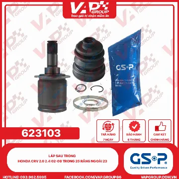 GSP Láp Sau Trong HONDA CrV 2.0 2.4 02-08 Trong 25 Răng Ngoài 23