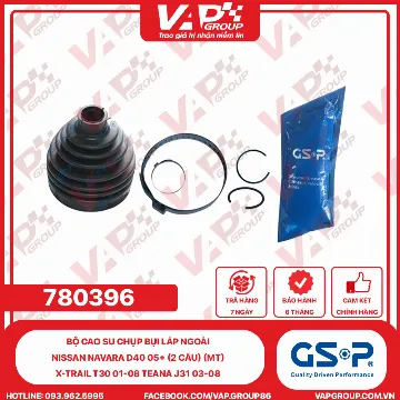 GSP BỘ CAO SU chụp bụi LÁP ngoài Nissan Navara D40 05+ (2 cầu) (MT) X-Trail T30 01-08 Teana J31 03-08