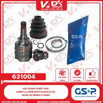 GSP LÁP trong trước trái Camry 2.2 5SFE SXV10 SXV20 91-02 Ngoài 20 trong 27 răng