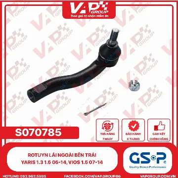 GSP Rotuyn Lái Ngoài Bên Trái Yaris 1.3 1.5 05-14, Vios 1.5 07-14