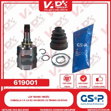 GSP LÁP trong trước Corolla 1.6 1.8 92-00 Ngoài 23 trong 29 răng