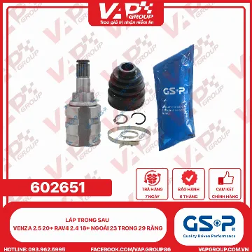 GSP LÁP trong sau Venza 2.5 20+ RAV4 2.4 18+ Ngoài 23 trong 29 răng