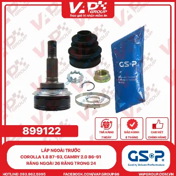GSP LÁP ngoài trước corolla 1.8 87-93, camry 2.0 86-91 răng ngoài 26 răng trong 24