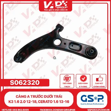 GSP CÀNG A TRƯỚC DƯỚI BÊN TRÁI K3 1.6 2.0 12-18, CERATO 1.6 13-16,