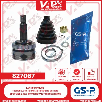 GSP Láp Ngoài Trước Tucson 2.0 10-13 CARENS RONDO 2.0 06-2013 SPORTAGE 2.0 2.7 (MT/AT) Ngoài 27 Trong 24 Răng