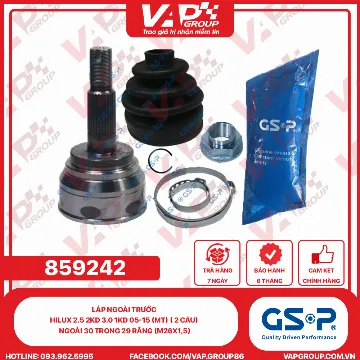 GSP LÁP ngoài trước Hilux 2.5 2KD 3.0 1KD 05-15 (MT) ( 2 cầu) Ngoài 30 trong 29 răng (M26X1,5)
