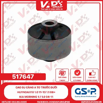 GSP Cao Su Càng A TO Trước Dưới Huyndai I10 1.0 11-13 1.1 08+ , Kia Morning 1.1 1.0 04-11