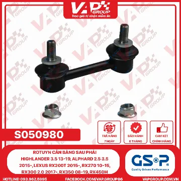 Rotuyn Cân Bằng Sau Phải Highlander 3.5 13-19, Alphard 2.5 3.5 2015-, Lexus Rx200T 2015-, Rx270 10-15, Rx300 2.0 2017-, Rx350 08-19, Rx450H 2009- (ML-9043R)