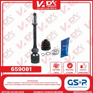 GSP LÁP trong phải Camry 2.5 ASV50 11-17 ASV70 2017+/ 3.0 MCV30 01-06/ 2.4 06-11/ 2.0 ASV71 18+ RAV4 3.5 05-12 Alphard 3.5 08-15 ES250 2.5 12-18 E350H 18+ Ngoài 24 trong 27 răng