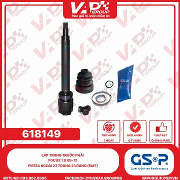 GSP Láp Trong Trước Phải Focus 1.8 05-12 FIESTA Ngoài 23 Trong 23 Răng (5Mt)