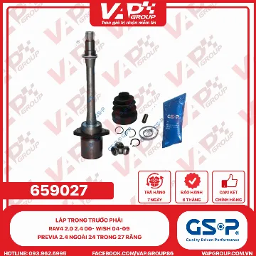 GSP LÁP trong trước phải RAV4 2.0 2.4 00- Wish 04-09 PREVIA 2.4 Ngoài 24 trong 27 răng