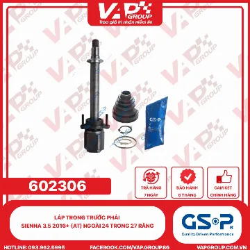 GSP LÁP trong trước phải Sienna 3.5 2016+ (AT) Ngoài 24 trong 27 răng