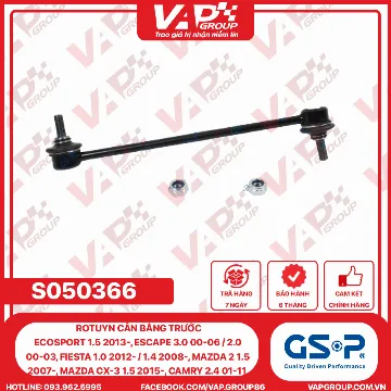 GSP Rotuyn Cân Bằng Trước Ecosport 1.5 2013-, Escape 3.0 00-06 / 2.0 00-03, Fiesta 1.0 2012- / 1.4 2008-, Mazda 2 1.5 2007-, Mazda Cx-3 1.5 2015-, Camry 2.4 01-11, Lexus Rx300 98-03, Rx350 06-09, Rx400H 05-08