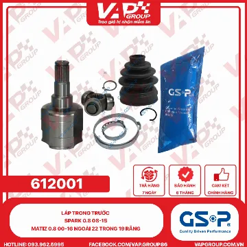 GSP Láp Trong Trước Spark 0.8 08-15, Matiz 0.8 00-16 Ngoài 22 Trong 19 Răng
