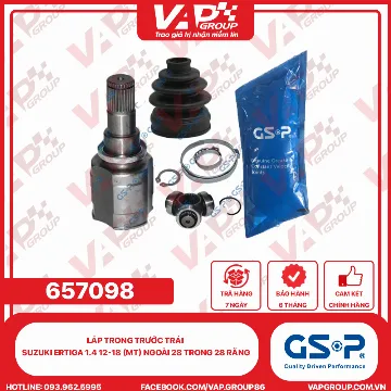 GSP Láp Trong TRƯỚC TRÁI Suzuki Ertiga 1.4 12-18 (MT) Ngoài 28 Trong 28 Răng