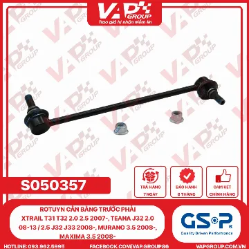 GSP Rotuyn Cân Bằng Trước Phải Xtrail T31 T32 2.0 2.5 2007-, Teana J32 2.0 08-13 / 2.5 J32 J33 2008-, Murano 3.5 2008-, Maxima 3.5 2008-