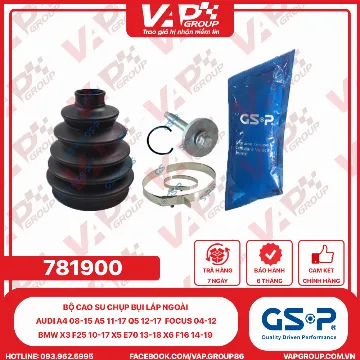 GSP BỘ CAO SU chụp bụi LÁP ngoài Audi A4 08-15 A5 11-17 Q5 12-17 BMW X3 F25 10-17 X5 E70 13-18 X6 F16 14-19 Focus 04-12