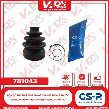 GSP BỘ CAO SU chụp bụi LÁP MỠ ĐAI SIẾT trong trước Matiz M150 0.8 99-05 Spark M200 0.8 06-10