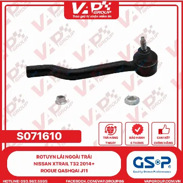 GSP Rotuyn Lái Ngoài Trái Nissan Xtrail T32 2014+ Rogue Qashqai J11