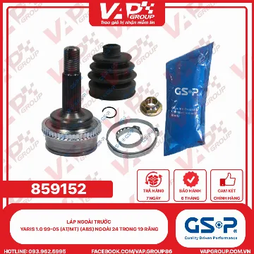 GSP LÁP ngoài trước Yaris 1.0 99-05 (AT/MT) (ABS) Ngoài 24 trong 19 răng