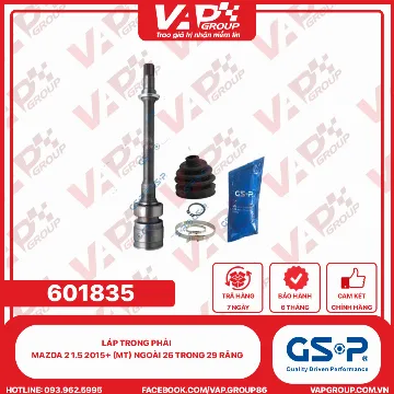 GSP Láp trong phải Mazda 2 1.5 2015+ (MT) ngoài 26 trong 29 răng