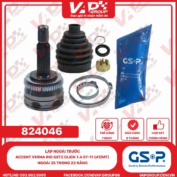 GSP Láp Ngoài Trước Accent VERNA RIO GETZ CLICK 1.4 07-11 (AT/MT) Ngoài 25 Trong 22 Răng