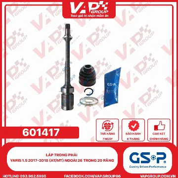 GSP LÁP trong phải Yaris 1.5 2017-2018 (AT/MT) Ngoài 26 trong 20 răng
