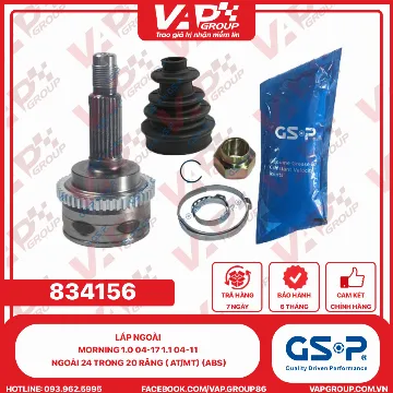 GSP LÁp ngoài Morning 1.0 04-17 1.1 04-11 Ngoài 24 trong 20 răng ( AT/MT) (ABS)