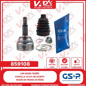 GSP LÁP ngoài trước Corolla 1.8 03-08 (AT/MT) Ngoài 26 trong 29 răng