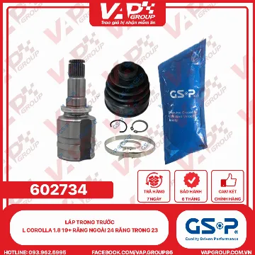 GSP LÁP trong trước L Corolla 1.8 19+ răng ngoài 24 răng trong 23