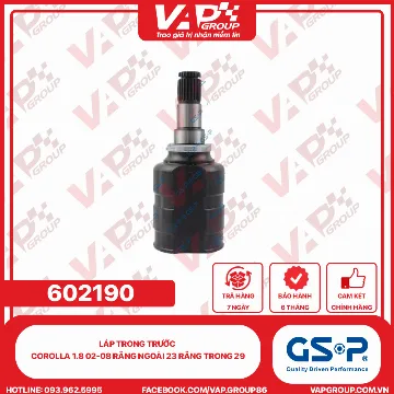 GSP LÁP trong trước Corolla 1.8 02-08 răng ngoài 23 răng trong 29