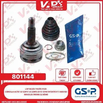 GSP LÁP ngoài trước phải Corolla ALTIS 1.6 1ZRFE 1.8 2ZRFE 2013-2018 (MT/AT/CVT) (ABS48) Ngoài 26 trong 32 răng
