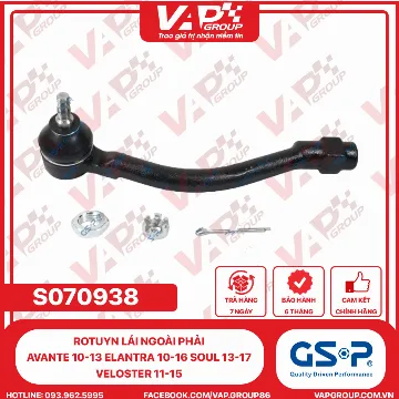 GSP Rotuyn lái ngoài Phải Avante 10-13 Elantra 10-16 Soul 13-17 Veloster 11-15