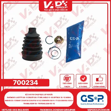 GSP BỘ CAO SU chụp bụi LÁP ngoài Daewoo Lacetti 08-11 Cruze 08-17 Orlando 11-18 Optima 10-16 Highlander 05-15 BMW 320i F30 528i F10 X1 X3 Xdriver 28i 11-17 Colorado 2013+ Traiblazer 15+ Triton/L200 05-15