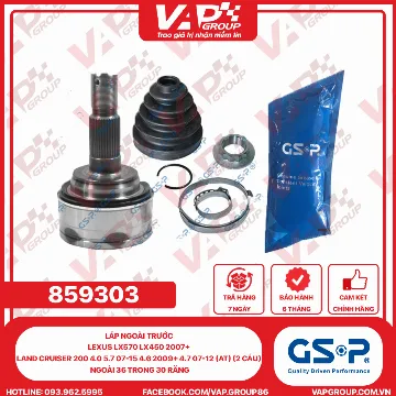 GSP LÁP ngoài trước LEXUS LX570 LX450 2007+ Land Cruiser 200 4.0 5.7 07-15 4.6 2009+ 4.7 07-12 (AT) (2 cầu) Ngoài 36 trong 30 răng