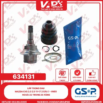 GSP Láp Trong Sau MAZDA Cx5 2.0 2.5 11-17 2 CẦU ( - 4Wd) Ngoài 22 Trong 26 Răng