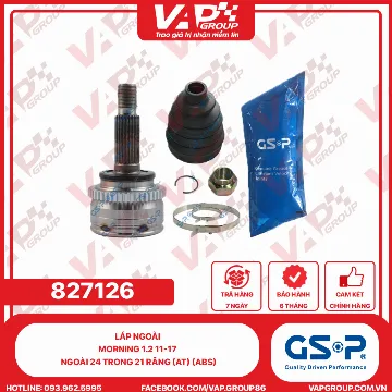 GSP Láp ngoài Morning 1.2 11-17 Ngoài 24 trong 21 răng (AT) (ABS)