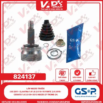 GSP Láp Ngoài Trước I30 2011- Elantra 1.6 1.8 2.0 10-15 FORTE 2.0 2016- CERATO 1.6 2.0 09-2013 Ngoài 27 Trong 24.