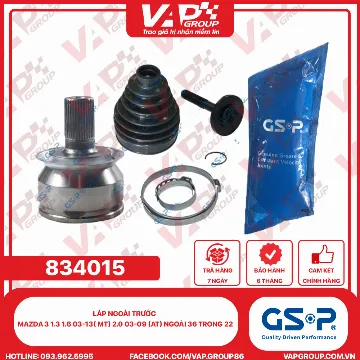 GSP Láp Ngoài Trước Mazda 3 1.3 1.6 03-13( MT) 2.0 03-09 (AT) Ngoài 36 Trong 22