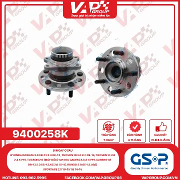 GSP Bi Moay Ơ Sau Huyndai Sonata 2.0 09-14 2.4 09-12 , Tucson 10 2.0 2.4 09-13, Tucson 14 2.0 2.4 13-15, Tucson 2.0 (Máy Dầu) 14+, Kia Cadenza 3.3 13-19, Carens 1.6 09-13 2.0 06-13, K5 2.0 10-15, Rondo 2.0 06-13,Abs) Sportage 2.0 10-15 1.6 14-15