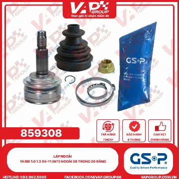 GSP LÁP ngoài Yaris 1.0 1.3 05-11 (MT) Ngoài 26 trong 20 răng