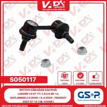 Rotuyn Cân Bằng Sau Phải Lancer 1.5 07-17 / 1.8 2.0 06-14, Outlander 2.0 2009- / 2.4 2005-, Peugeot 4007 07-14 ( ML-9156R )
