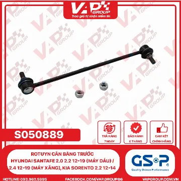 GSP Rotuyn Cân Bằng Trước Hyundai Santafe 2.0 2.2 12-19 (Máy Dầu) / 2.4 12-19 (Máy Xăng), Kia Sorento 2.2 12-14
