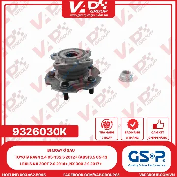 GSP Bi Moay Ơ Sau Toyota Rav4 2.4 05-13 2.5 2012+ (Abs) 3.5 05-13, Lexus Nx 200T 2.0 2014+, Nx 300 2.0 2017+