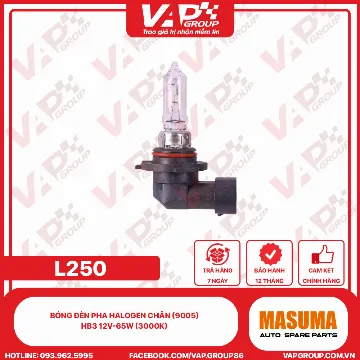 Bóng Đèn Pha Halogen Chân (9005) Hb3 12V-65W (3000K)