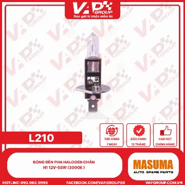 Bóng Đèn Pha Halogen Chân H1 12V-55W (3000K )