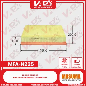 Lọc Gió Động Cơ Nissan Navara Np300 14- Terra 18-