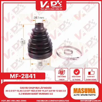 CAO SU CHỤP BỤI láp NGOÀI A4 2.0 07-12,A5 3.0 07-18/2.0 09-14,A7 3.0 10-12 Q5 2.0 3.2 NISSAN QUEST MURANO 3.5