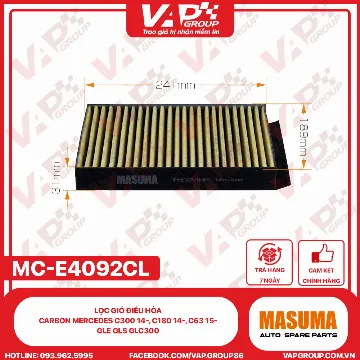 Lọc Gió Điều Hòa CARBON Mercedes C300 14-, C180 14-, C63 15-, Gle Gls Glc300